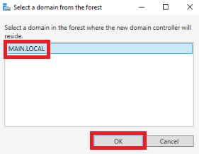Select your domain